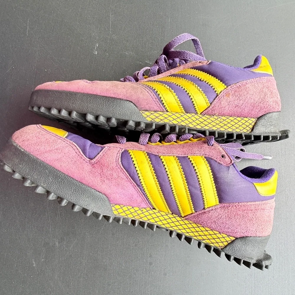 Adidas‎ 2002 Marathon TR Purple Yellow Sneakers Mens 10 Low Top Trail Run Shoes